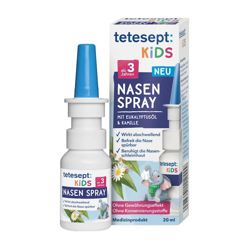 اسپری بینی کودکان  اصل آلمان تتسپت tetesept – حاوی روغن اکالیپتوس و بابونه (tetesept Nasenspray Kids mit Eukalyptusöl & Kamille)