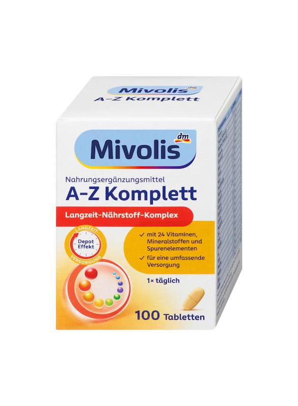 قرص مولتی ویتامین کامل آ تا زد A-Z میولیس 100 عدد ( Mivolis A-Z komplett Depot)