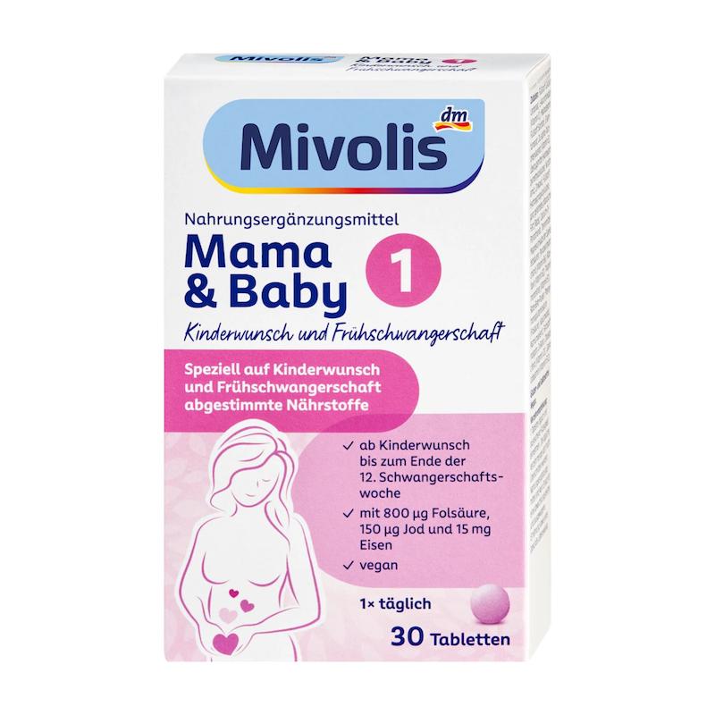 مکمل مادر و کودک 1 میولیس – برای دوران پیش از بارداری و سه‌ماهه اول، 30 عددی(Mivolis Mama & Baby 1, Tabletten)