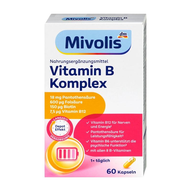 کپسول ویتامین B کمپلکس میولیس اصل آلمان، 60 عددی (Mivolis Vitamin B Komplex Depot, Kapseln)