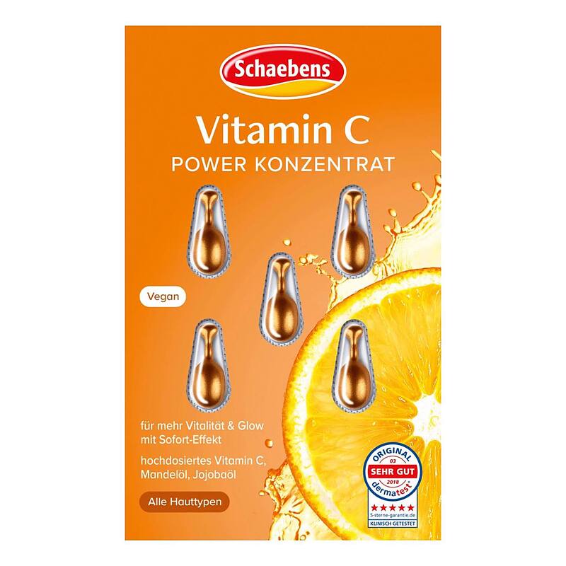 کپسول کنسانتره ویتامین سی روشن کننده پوست شیبنس (Schaebens Konzentrat Vitamin C)