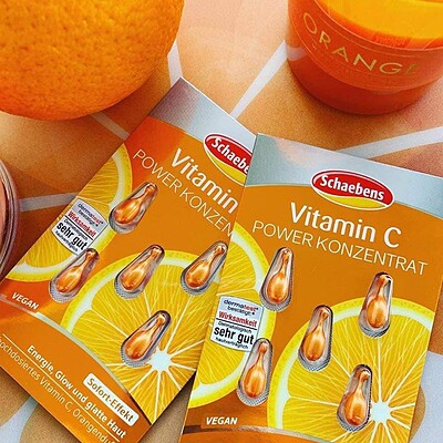 کپسول کنسانتره ویتامین سی روشن کننده پوست شیبنس (Schaebens Konzentrat Vitamin C)