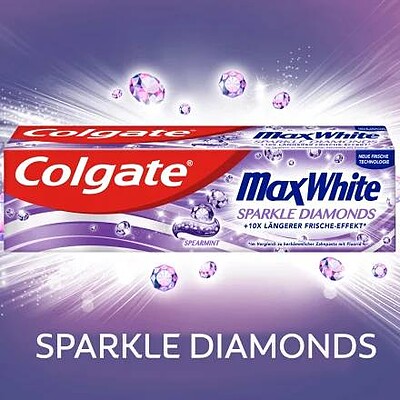 خمیر دندان مکس وایت کلگیت مدل الماس درخشان (Colgate Zahnpasta Max White Sparkle Diamonds)