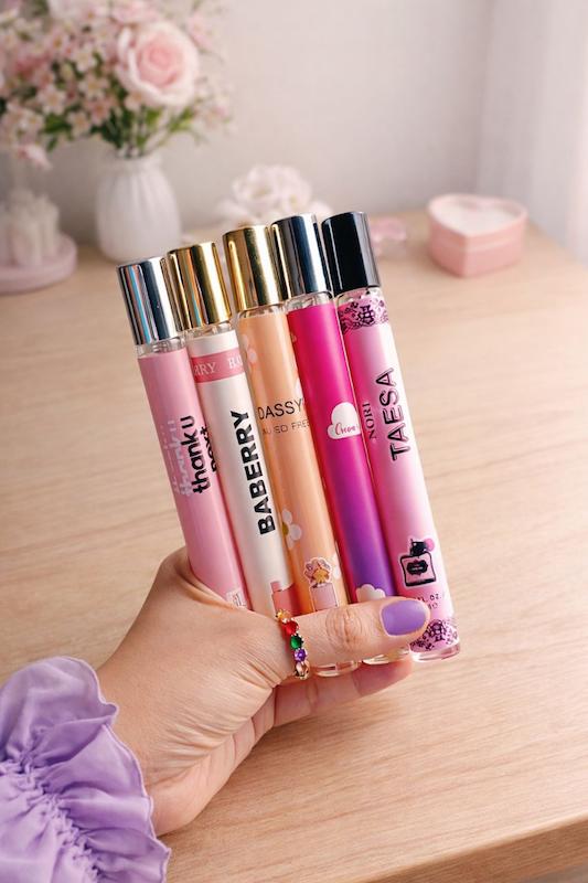 عطر قلمی آریانا گراند کلود/آریانا گراند تنک یو نکست/باربری هر الکسیر/ جاکوبز دیزی/ویکتوریا سکرت تیس نویر/