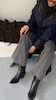 شلوار پیلی دار طوسی