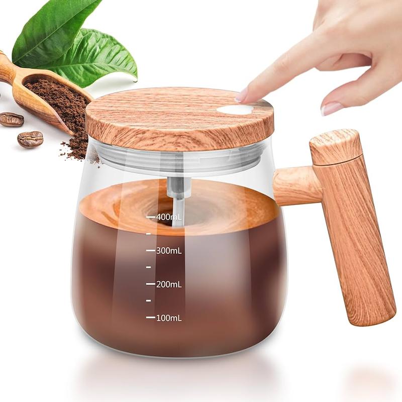 لیوان شیشه ای همزن دار