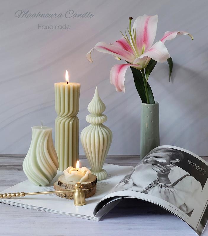 ست شمع مورب شیاردار