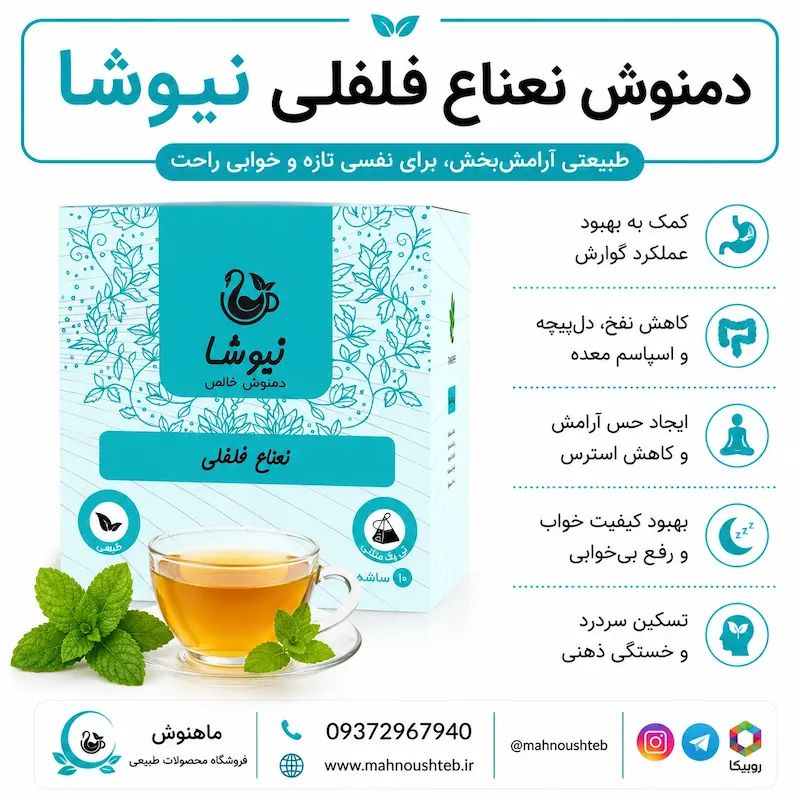  دمنوش نعناع فلفلی نیوشا