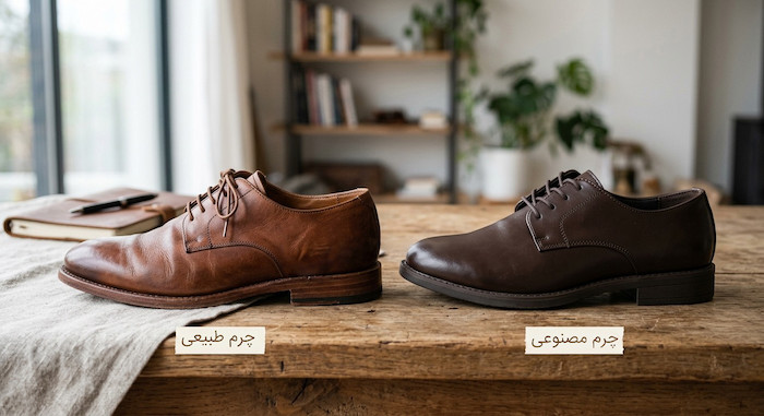 تشخیص چرم طبیعی از مصنوعی؛ ۱۰ روش مطمئن قبل از خرید کفش