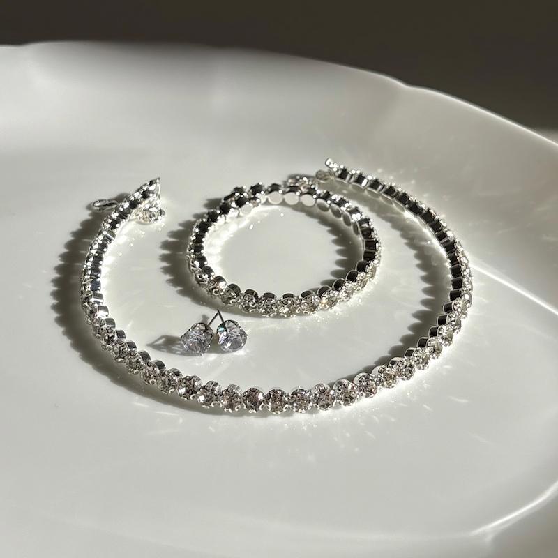 ست طوق فول نگین(۳تیکه)