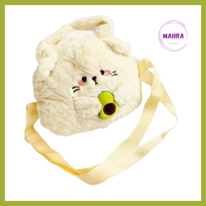 کیف رودوشی و دستی گربه آووکادو به دست