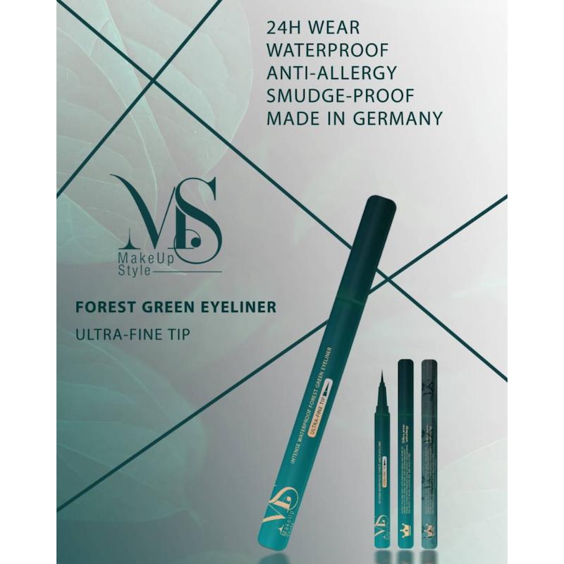 خط چشم ماژیکی سبز میکاپ استایل makeup style 