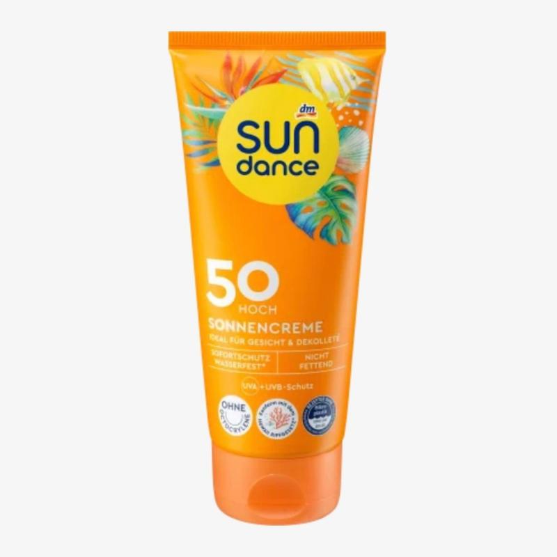 کرم ضد آفتاب سان دنس آلمان spf50 مدل SUN DANCE GESICHT حجم 100 میلی لیتر
