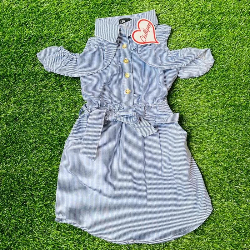 پیراهن سرشانه باز ۳ تا ۵ سال