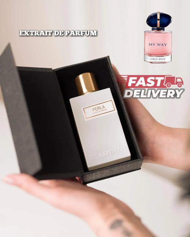 عطر ادکلن 90 میل اکستریت پرفیوم برندینی پرلا PERLA رایحه مای وی زنانه 