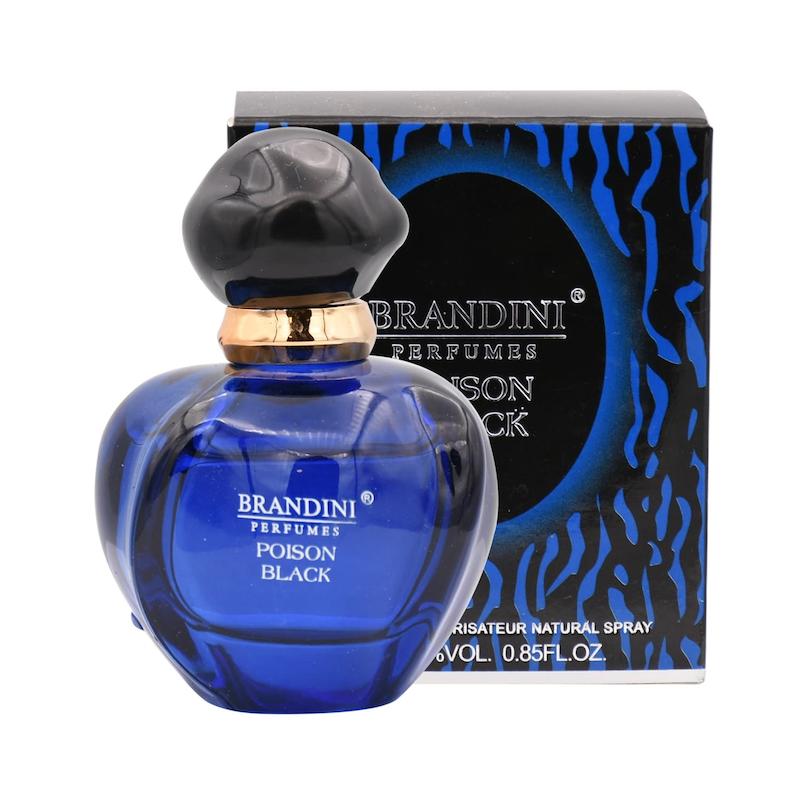 عطر 25 میل برندینی/ پویزن بلک زنانه Poison black /کد محصول:2508