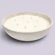 شمع کاسه سنگی چند فیتیله دست‌ساز با موم طبیعی سویا وکس، مناسب دکوراسیون منزل، و رایحه درمانی 