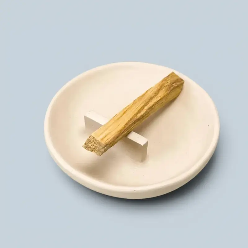 هلدر سرامیکی پالو سانتو کرم دست‌ساز برای نگهداری و سوزاندن چوب معطر Palo Santo