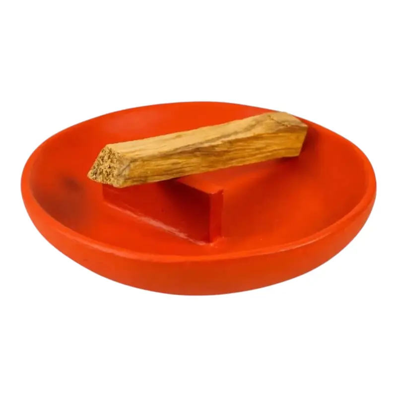 هلدر و جای چوب پالو سانتو آجری دست‌ساز برای نگهداری و سوزاندن چوب معطر Palo Santo