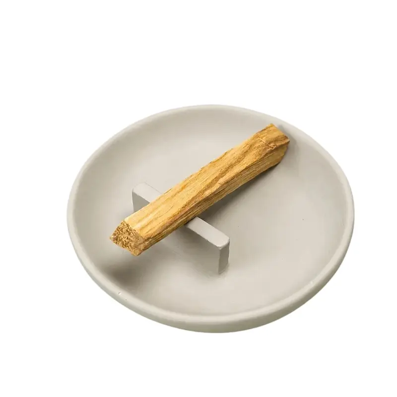 هلدر و جای چوب  پالو سانتو طوسی دست‌ساز برای نگهداری و سوزاندن چوب معطر Palo Santo