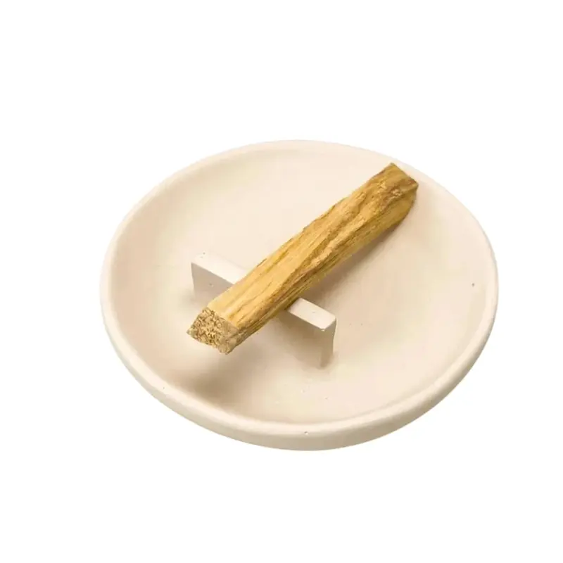 هلدر سرامیکی پالو سانتو کرم دست‌ساز برای نگهداری و سوزاندن چوب معطر Palo Santo