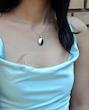 لاکت عکس بیضی نقره ای ( سایز فینگیلی)