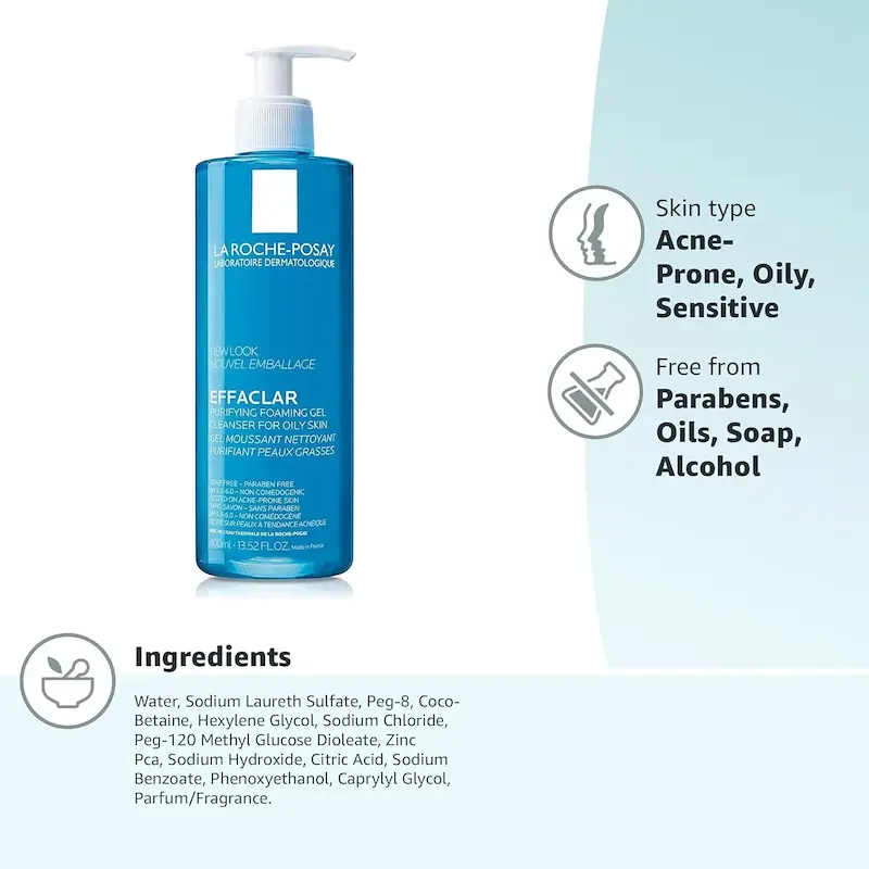 ژل شستشو پوست چرب لاروش پوزای مدل Effaclar 