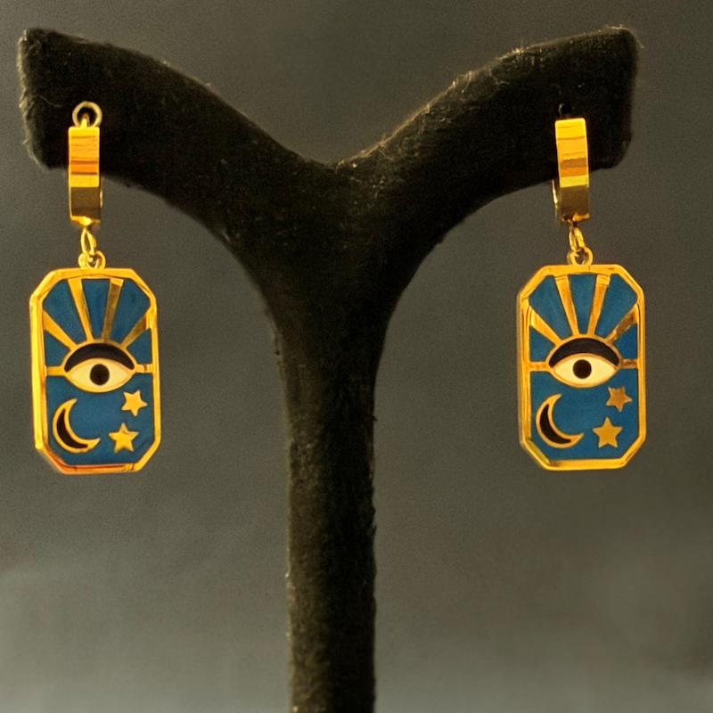 گوشواره طرح چشم ندز