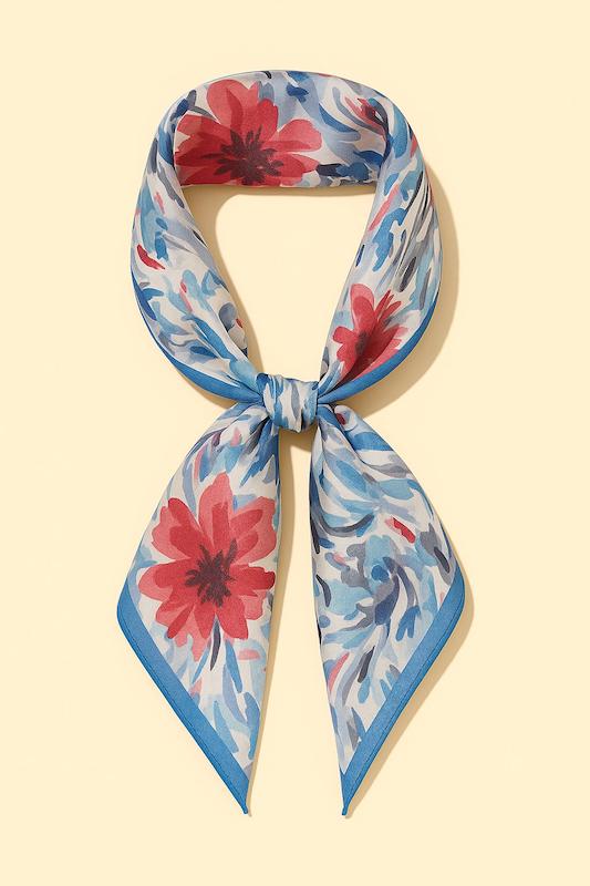 مینی اسکارف طرح گل گلی