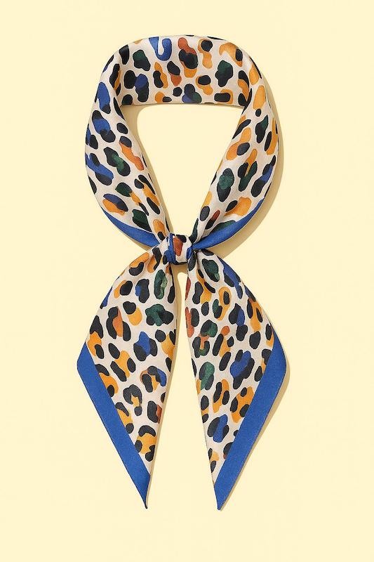 مینی اسکارف طرح پلنگ رنگی