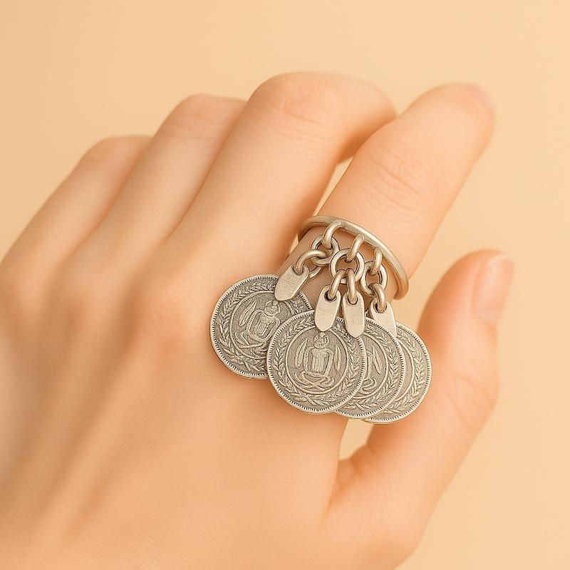 انگشتر ورشو طرح سکه 