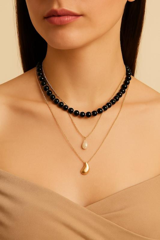 گردنبند 3 رج برند Lefties