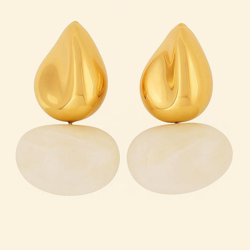 گوشواره طرح فلز و سنگ