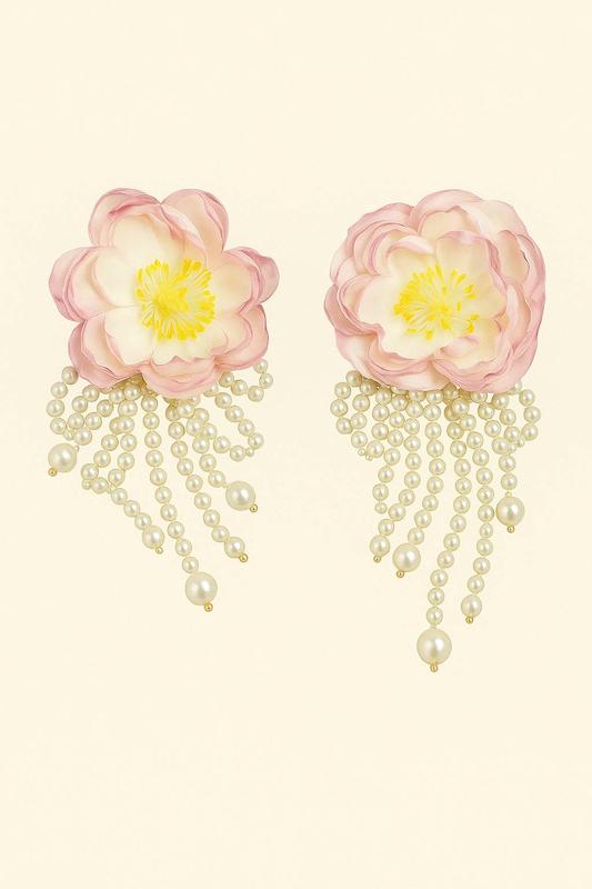 گوشواره گلدار طرح بزرگ (2 رنگ)