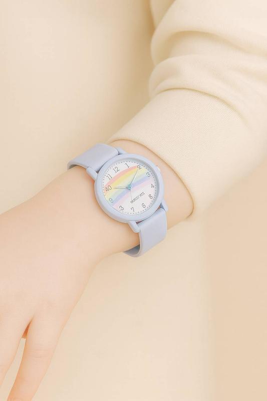 ساعت دخترونه بچگانه طرح رنگین کمان