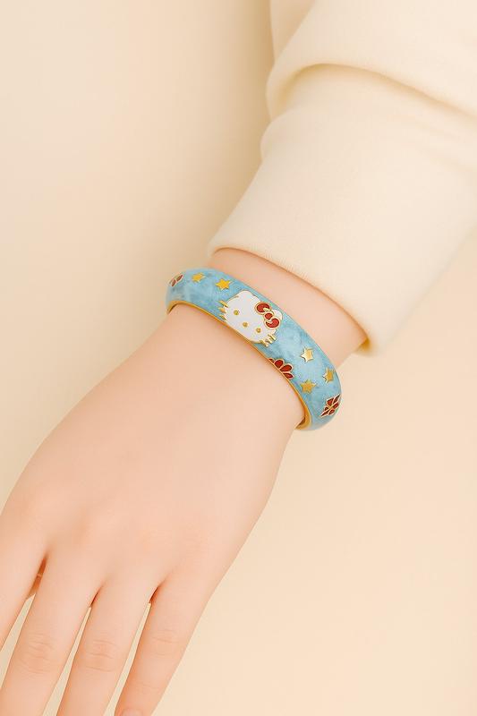 بنگل دخترونه - طرح Hello Kitty (آبی)