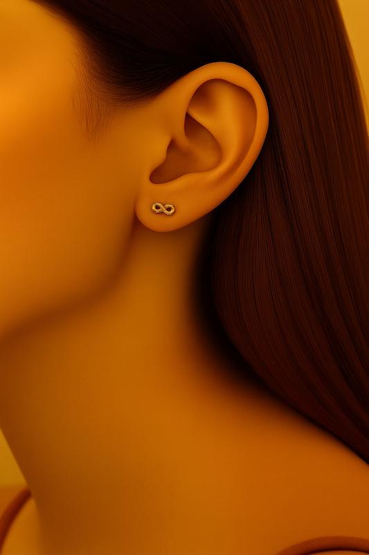 پیرسینگ گوش - طرح طلایی