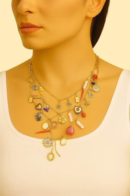 گردنبند 3 رج - طرح زارا