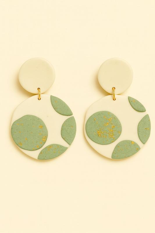 گوشواره خمیری - دایره سبز