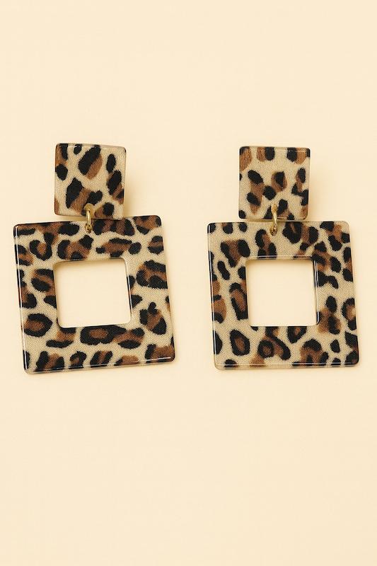 گوشواره طرح پلنگی (2 رنگ)