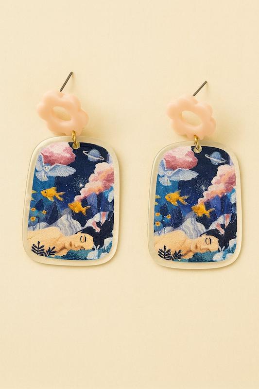 گوشواره طرح کارتونی - طبیعت