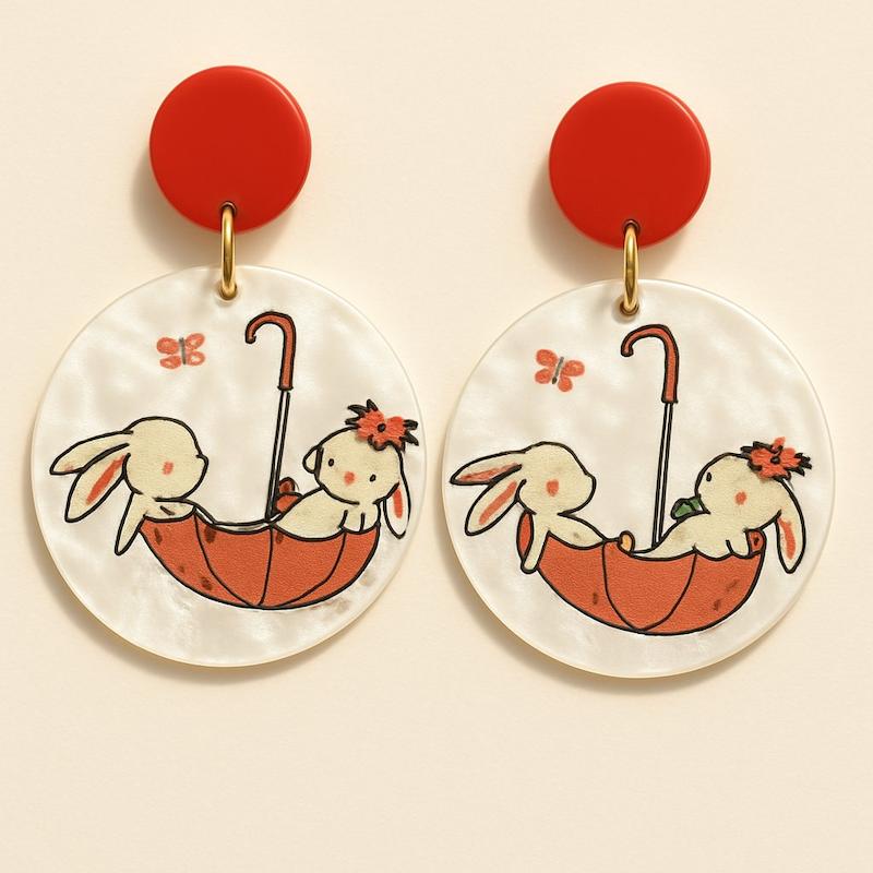 گوشواره طرح کارتونی - خرگوش