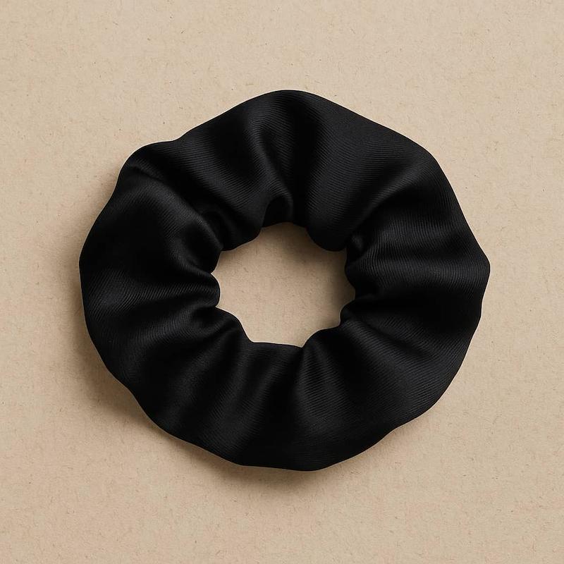 گل سر ساتن ساده - رنگ مشکی