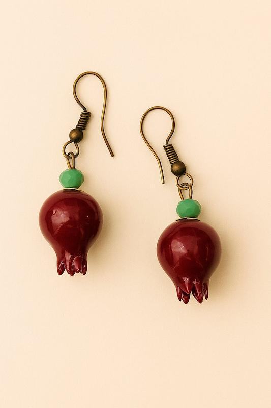 گوشواره طرح انار یلدا - کامل