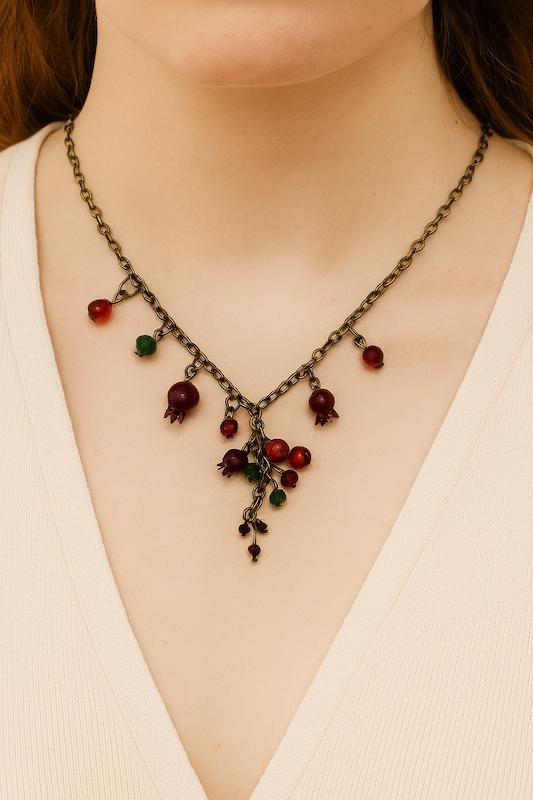 گردنبند طرح انار ریز