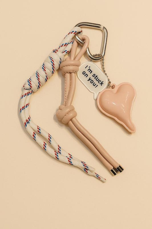 چارم بگ - طرح قلب صورتی