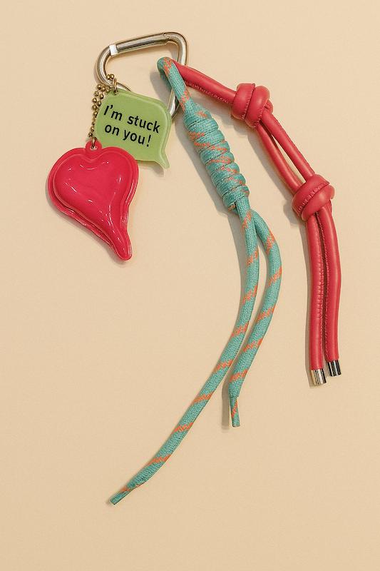 چارم بگ - طرح قلب صورتی