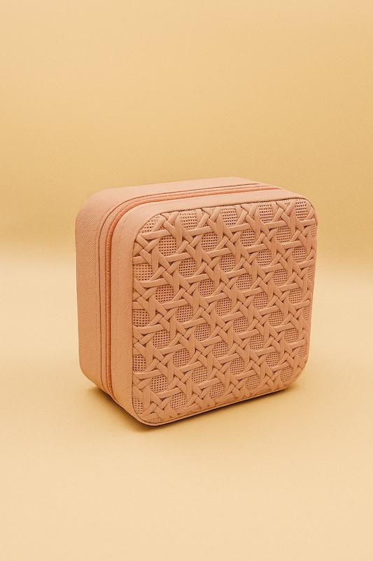 جعبه اکسسوری - طرح ضربدری - صورتی