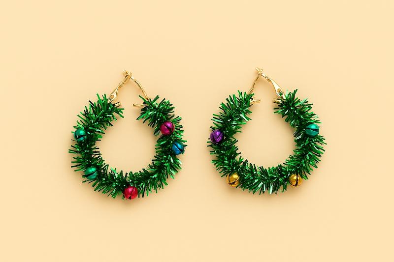 گوشواره طرح کریسمس - کاج گرد (برند flying tiger دانمارک)