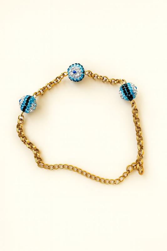 دستبند مهره ای - رنگ طلایی